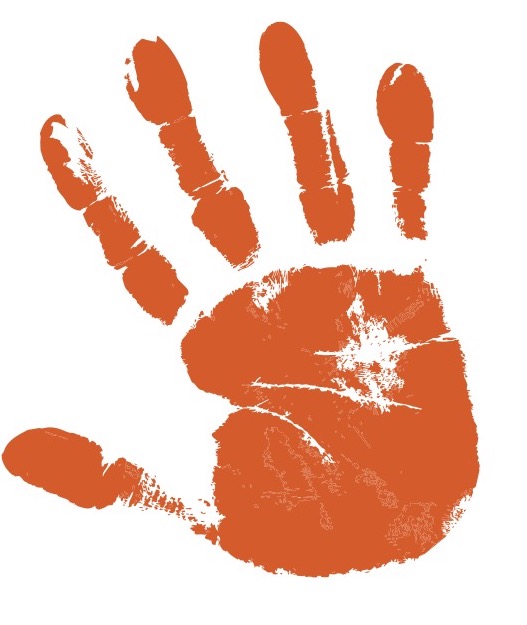 STOP! Orange hand